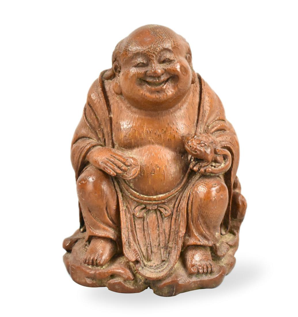 Chinese Bamboo Carving of "Liu Hai",Qing Dynasty (1 of 14)