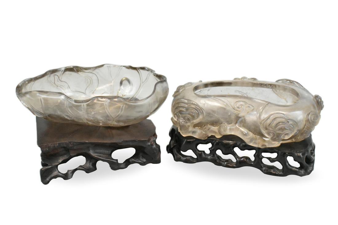 Two Chinese Rock Crystal Washers, Qing Dynasty (1 of 12)
