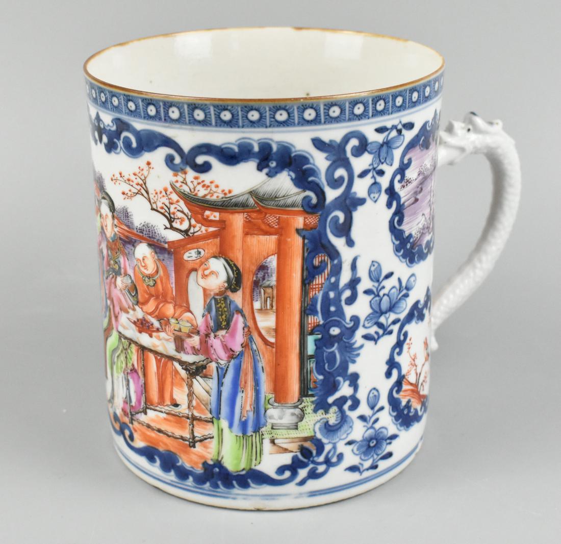 Chinese Canton Glazed Mug w/ Figure, 18/ 19th C. (1 of 14)