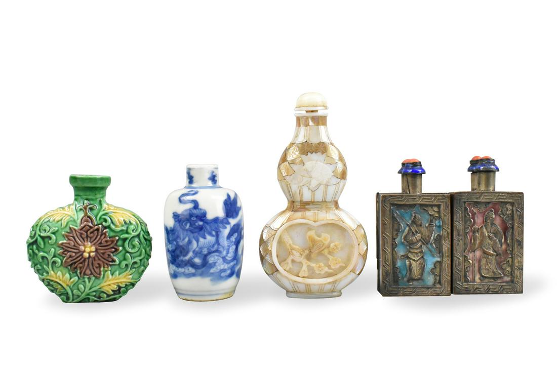 Group of 4 Chinese Snuff Bottle,19/20th C. (1 of 20)