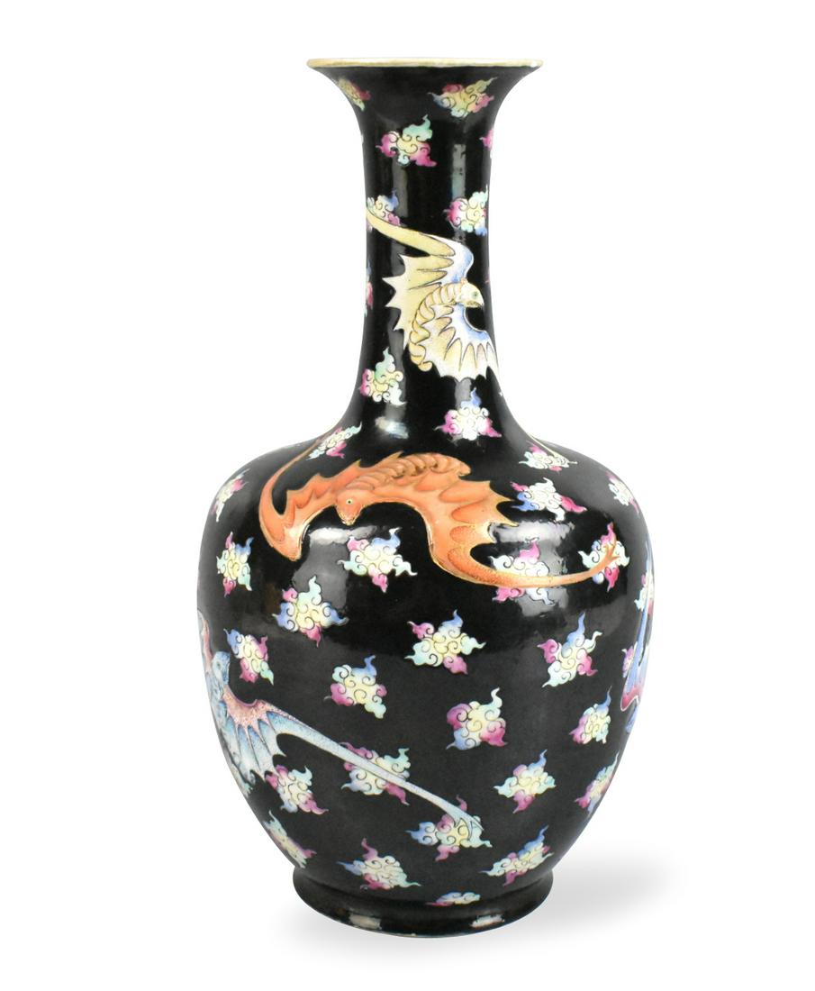 Chinese Famille Rose Vase w/ Bats, ROC Period (1 of 13)