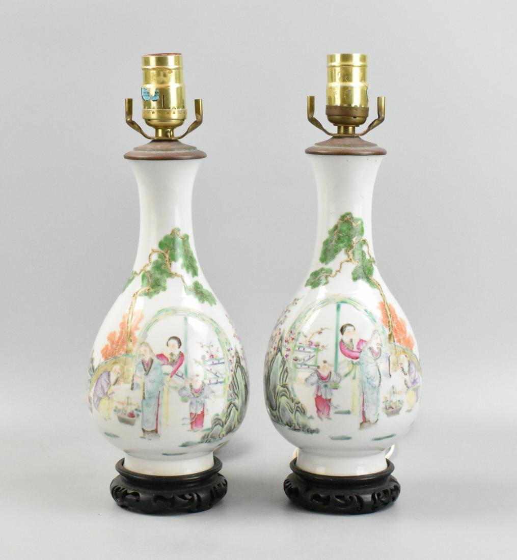 Pair of Chinese Famille Rose Vases, MAL,ROC Period (1 of 9)