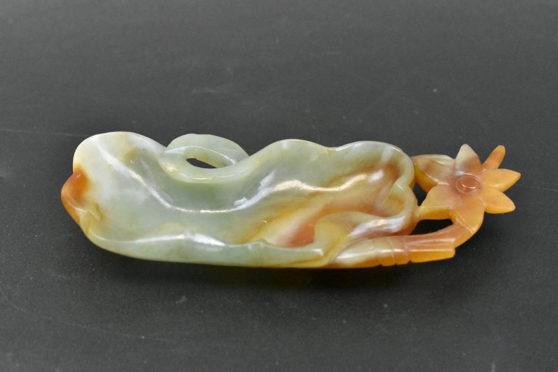 Chinese Jadeite Carved Lotus Brush Washer,Qing D. (1 of 5)