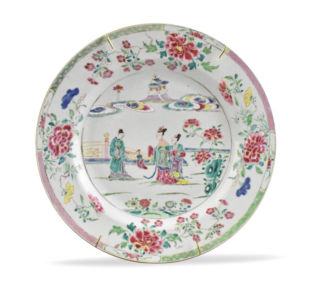 Large Chinese Famille Rose Plate,Yongzheng Period (1 of 12)