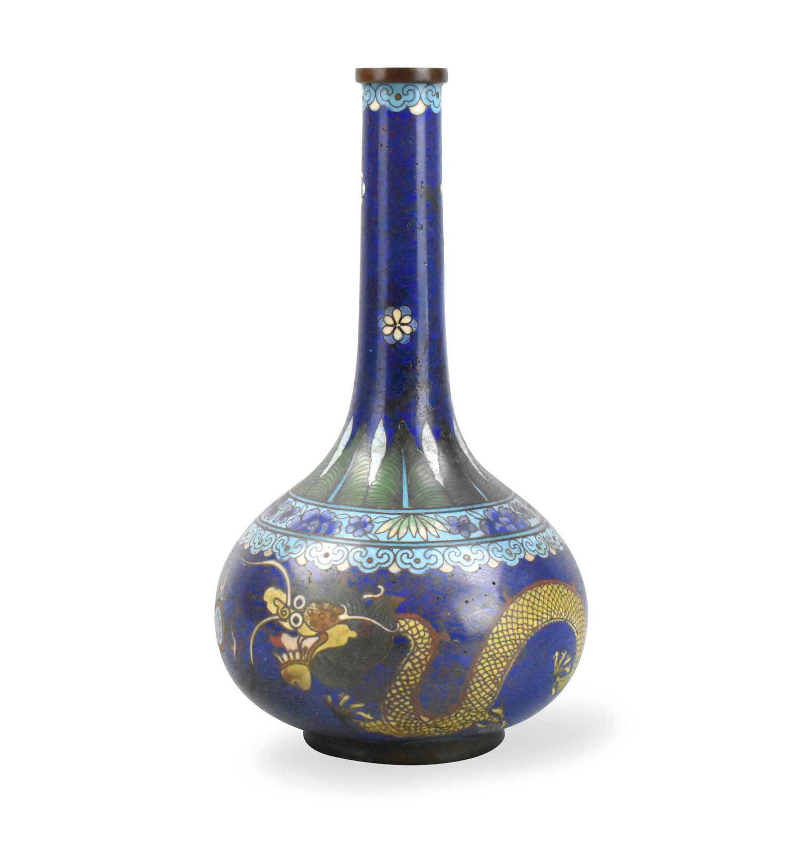 Chinese Cloisonne Globular Vase w/ Dragon, ROC P. (1 of 13)