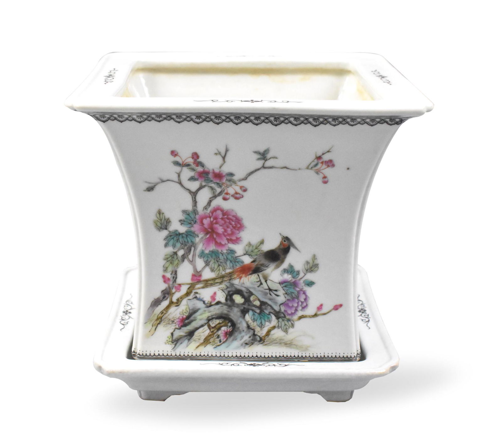 Chinese Famille Rose Planter w/ Tray, ROC Period (1 of 12)