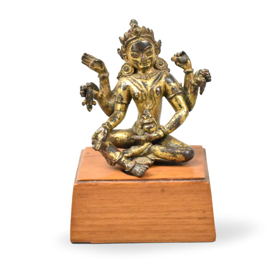 Napel Gilt Bronze Figure of Vasudhara, 14th C. (1 of 13)