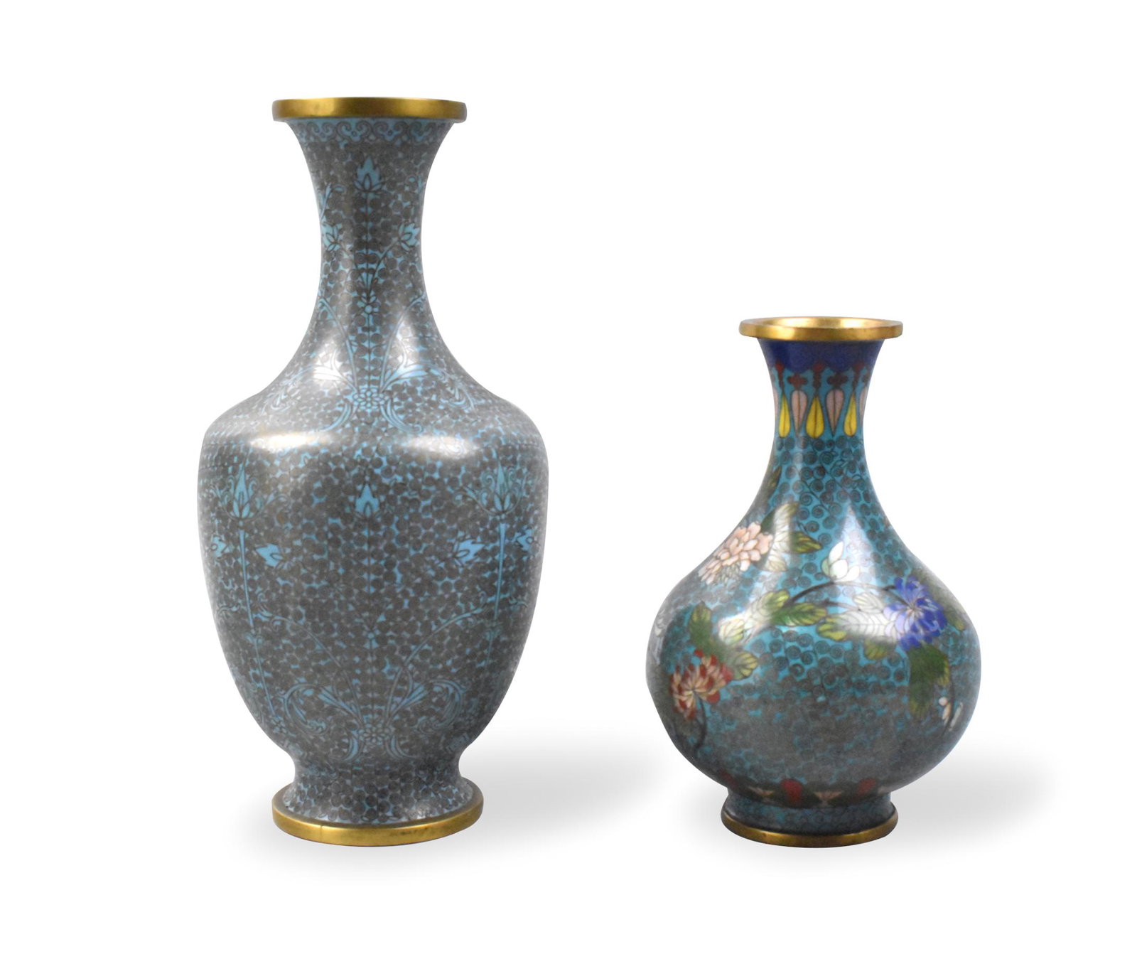 2 Chinese Cloisonne Vase, ROC Period (1 of 13)