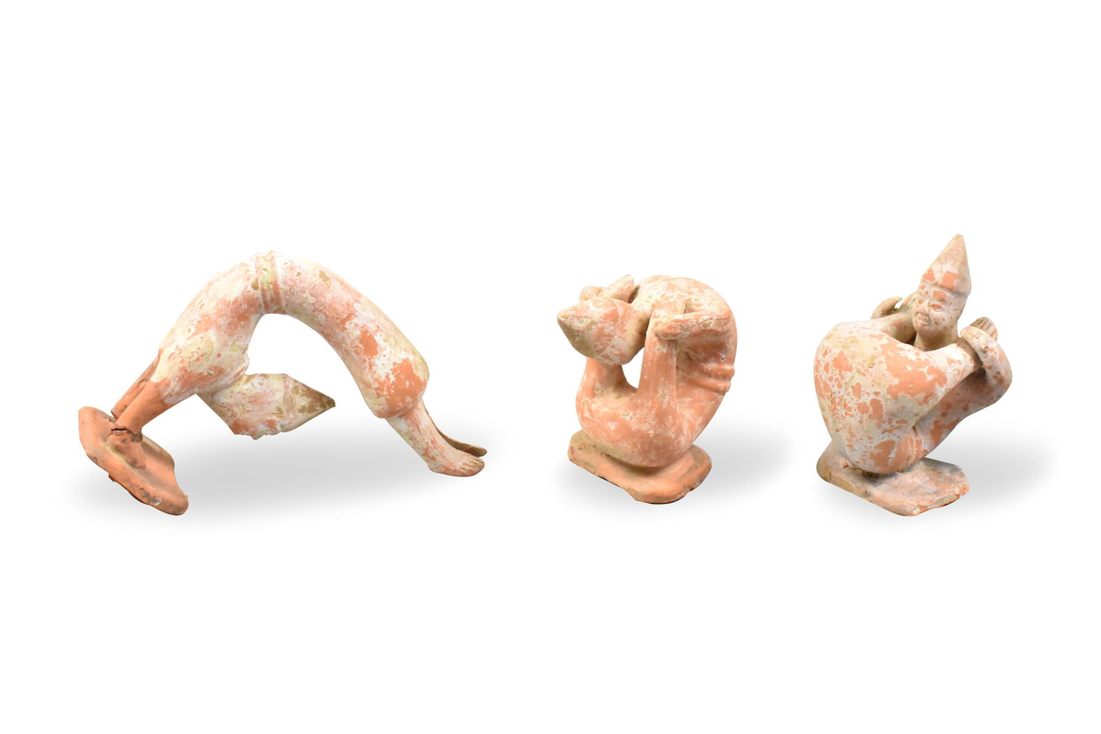 3 Chinese Pottery Entertainers Figure,Han Dynasty (1 of 14)