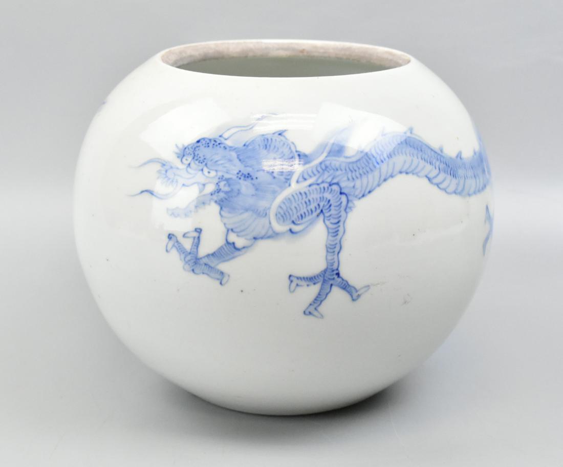 Chinese Blue and White Dragon Jar,18th C. (1 of 11)