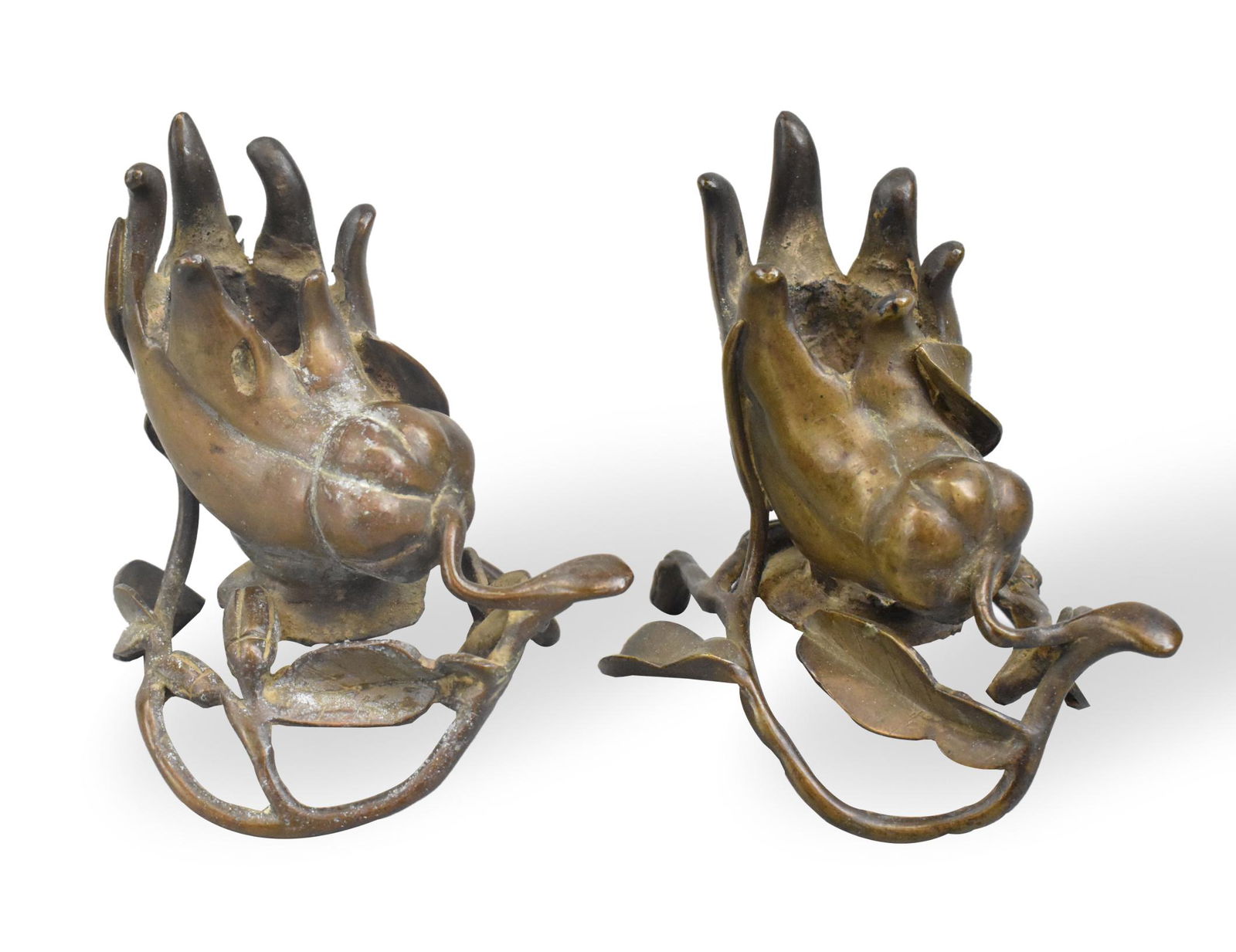 Pair of Chinese Bronze Candle Holder,Qing Dynasty (1 of 6)