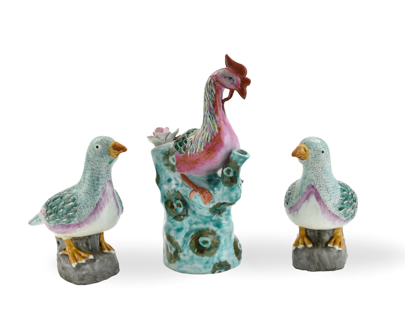 2 Chinese Famille Rose Birds and a Phoenix Ewer (1 of 17)