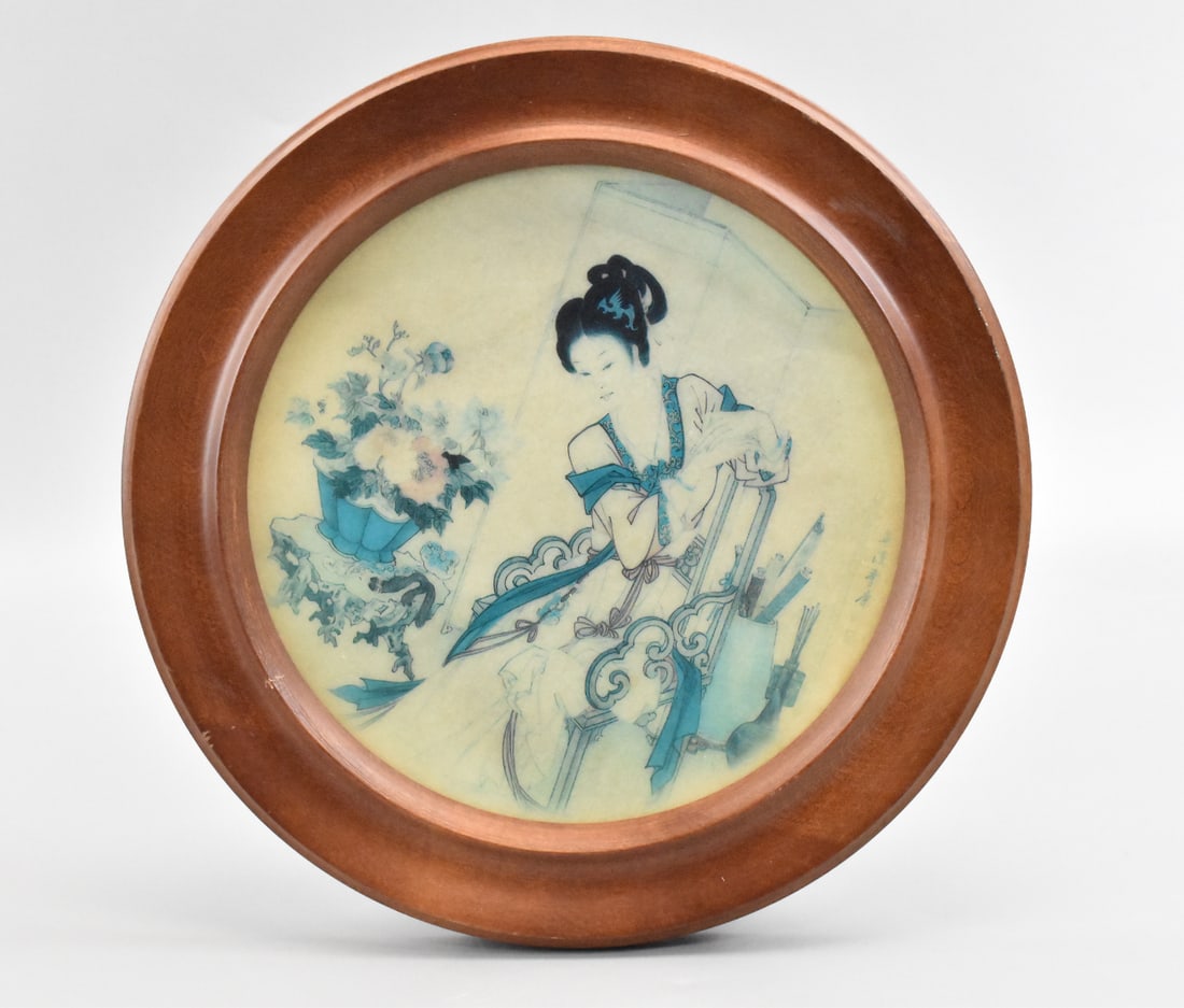 Chinese Framed Painting on Marble Plaque,ROC Perio (1 of 7)