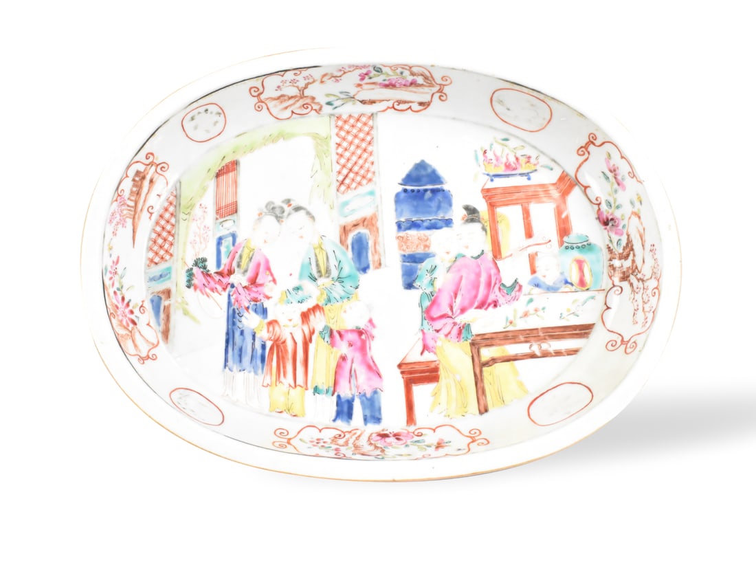 Chinese Canton Enameled Tray w/ FIgures, 18th C. (1 of 6)