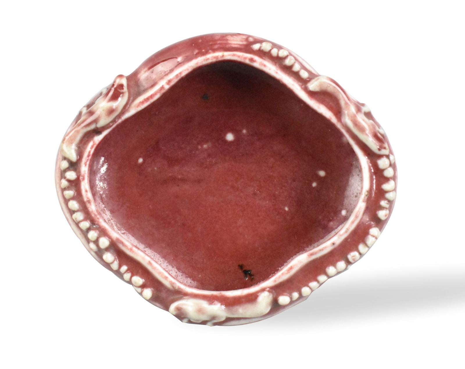 Chinese Oxblood Glazed Washer w/ Squirrel,19th C. (1 of 6)