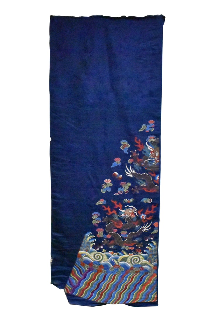 Chinese Embroidery Dragon Robe Panel, Qing Dynasty (1 of 5)