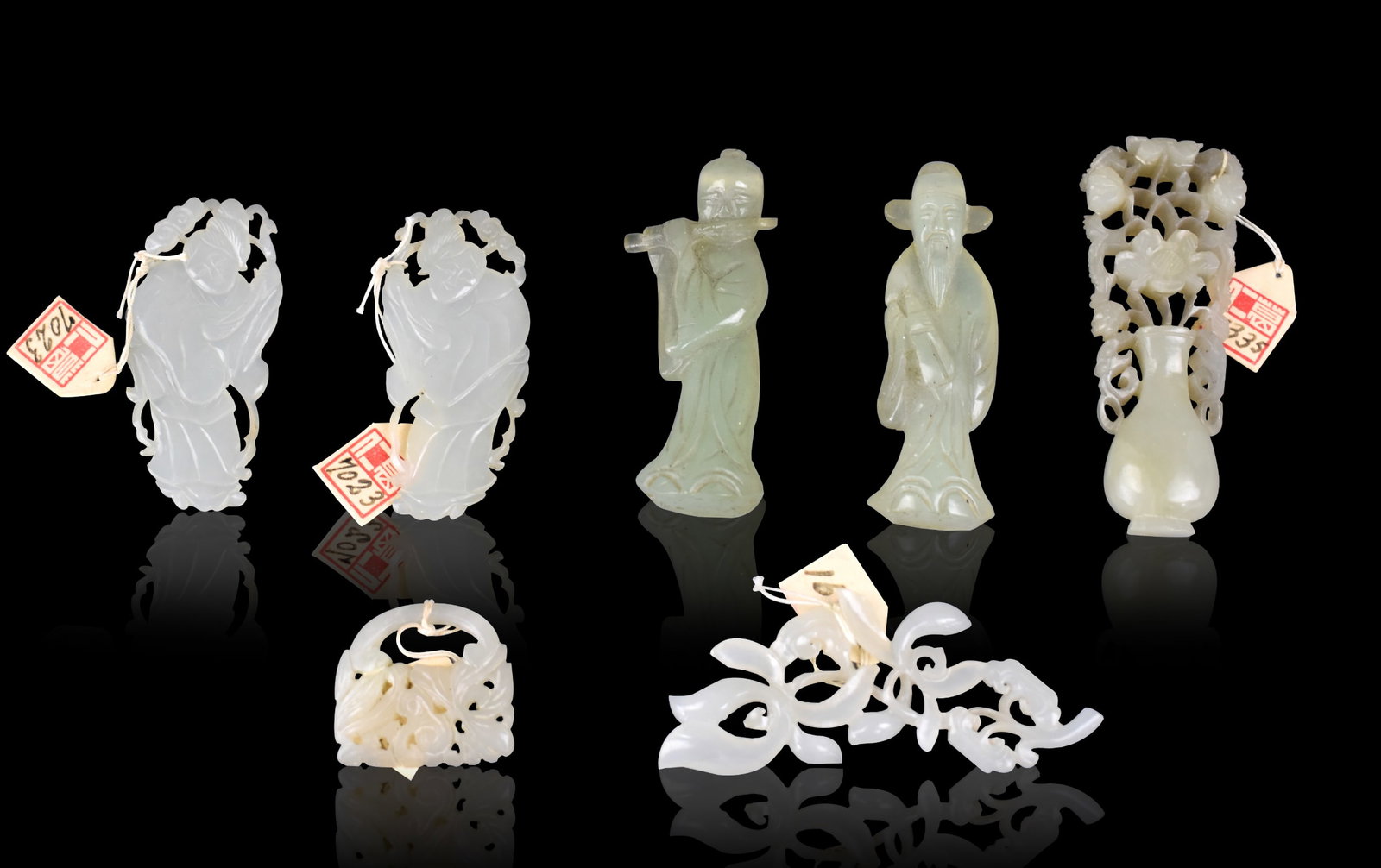 Group 7 Chinese Jade Carved Figure &Pendant,Qing D (1 of 8)