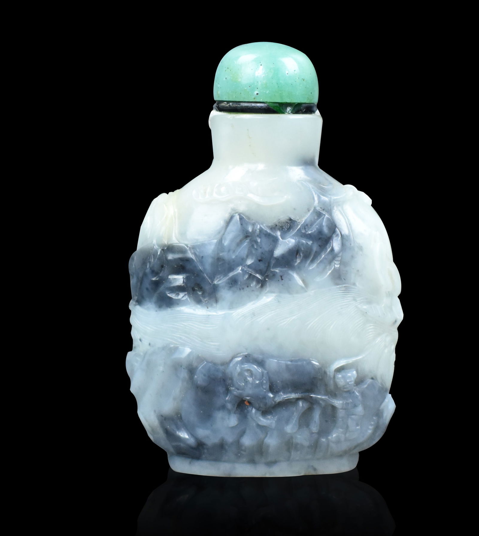 Chinese Jade Carved Snuff Bottle, Qing Dynasty (1 of 9)