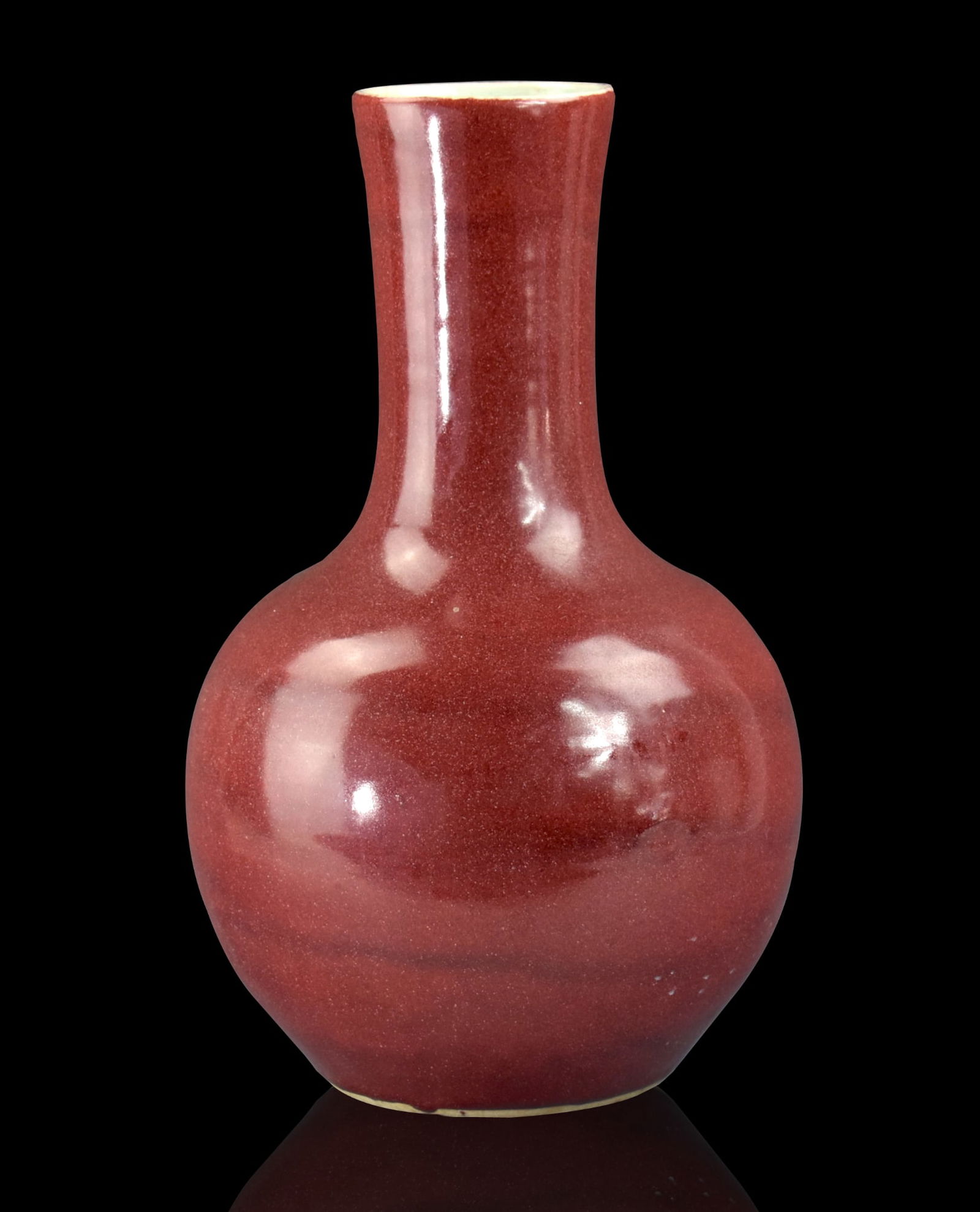 Large Chinese Flambe Glazed Globular Vase,19th C. (1 of 10)