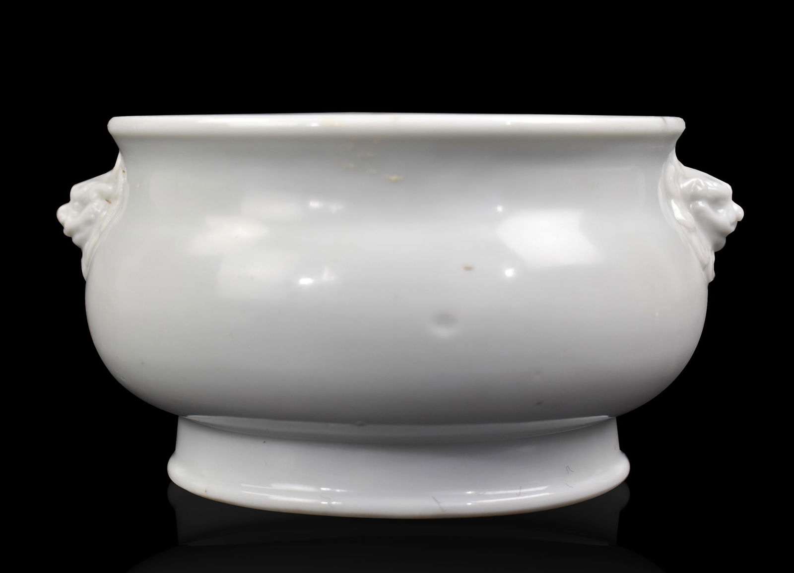 Chinese White Glazed Censer w/ Foo Lion, 18th C. (1 of 9)