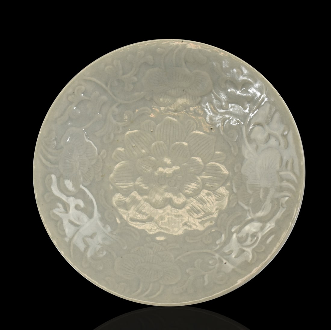 Chinese Celadon Charger w/ Lotus Flower,19th C. (1 of 6)
