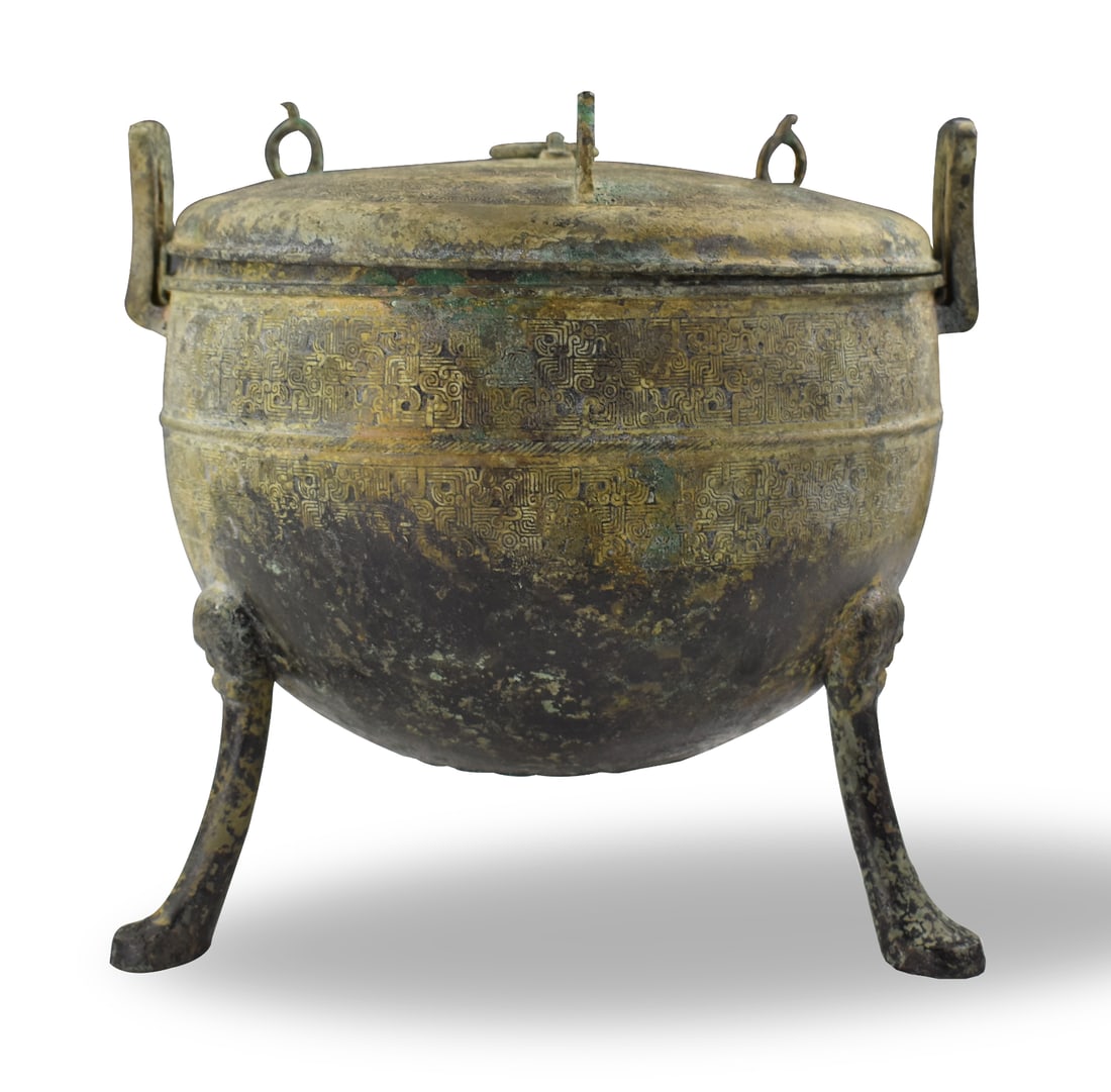 Chinese Bronze Ritual Vessel (Ding),Eastern Zhou (1 of 18)