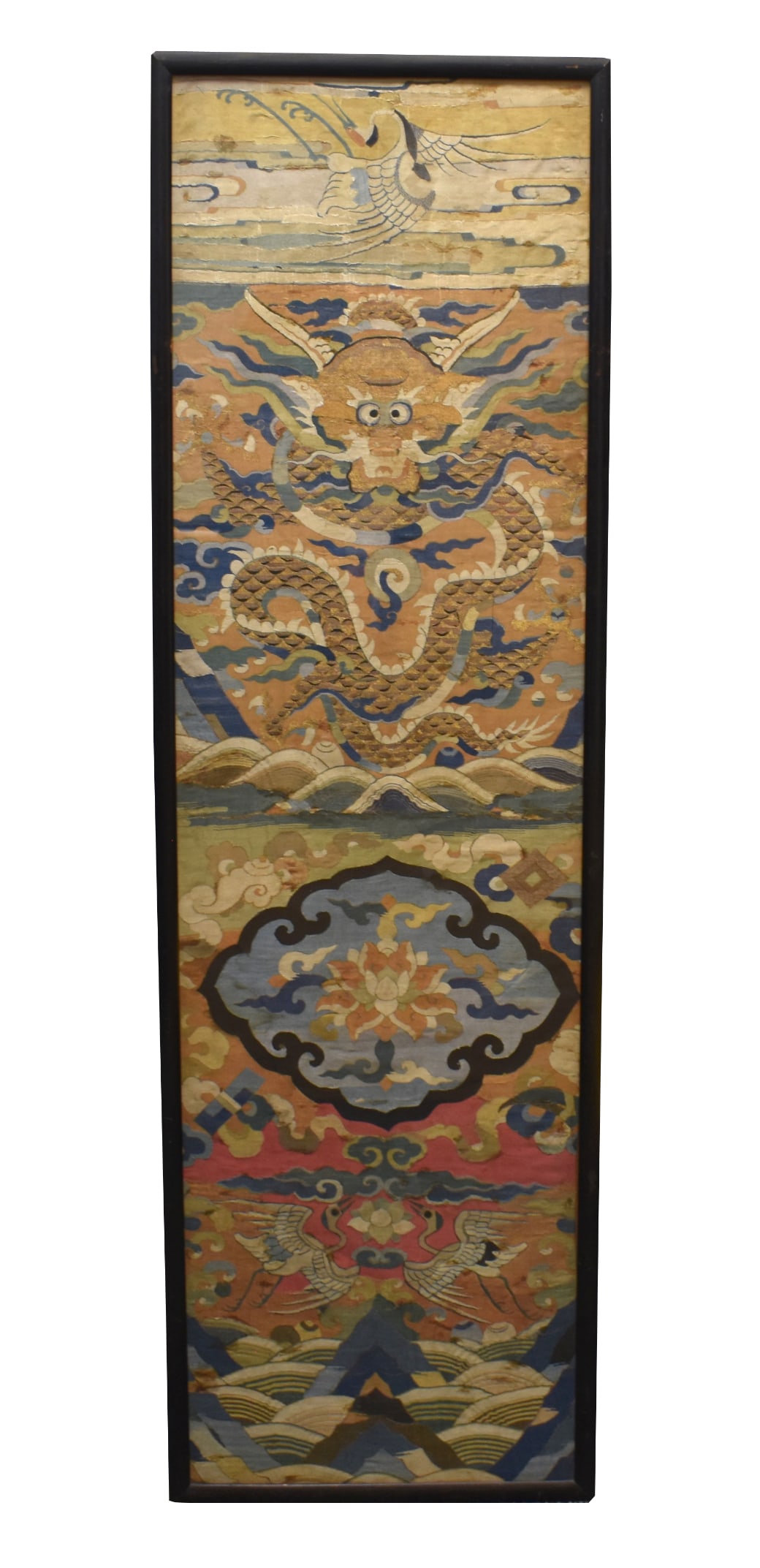 Chinese Framed Embroidery Kesi w/ Dragon, Kangxi (1 of 9)