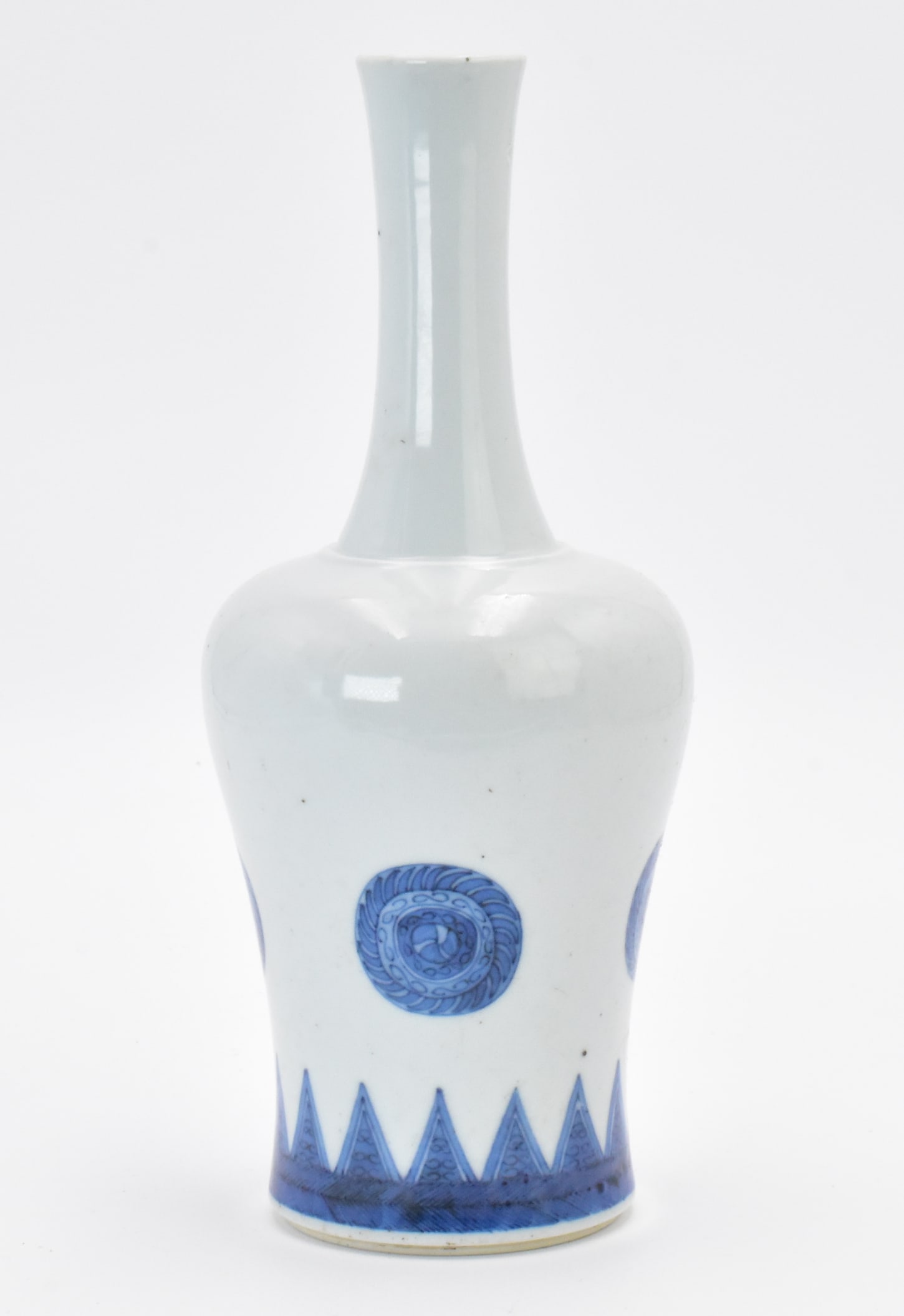 Chinese Blue & White Bell Shaped Vase, 19th C. (1 of 9)