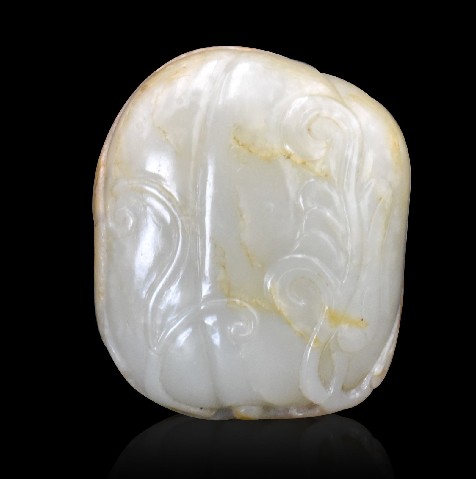 Chinese Jade Carved Melon Shaped Toggle, 19th C. (1 of 11)