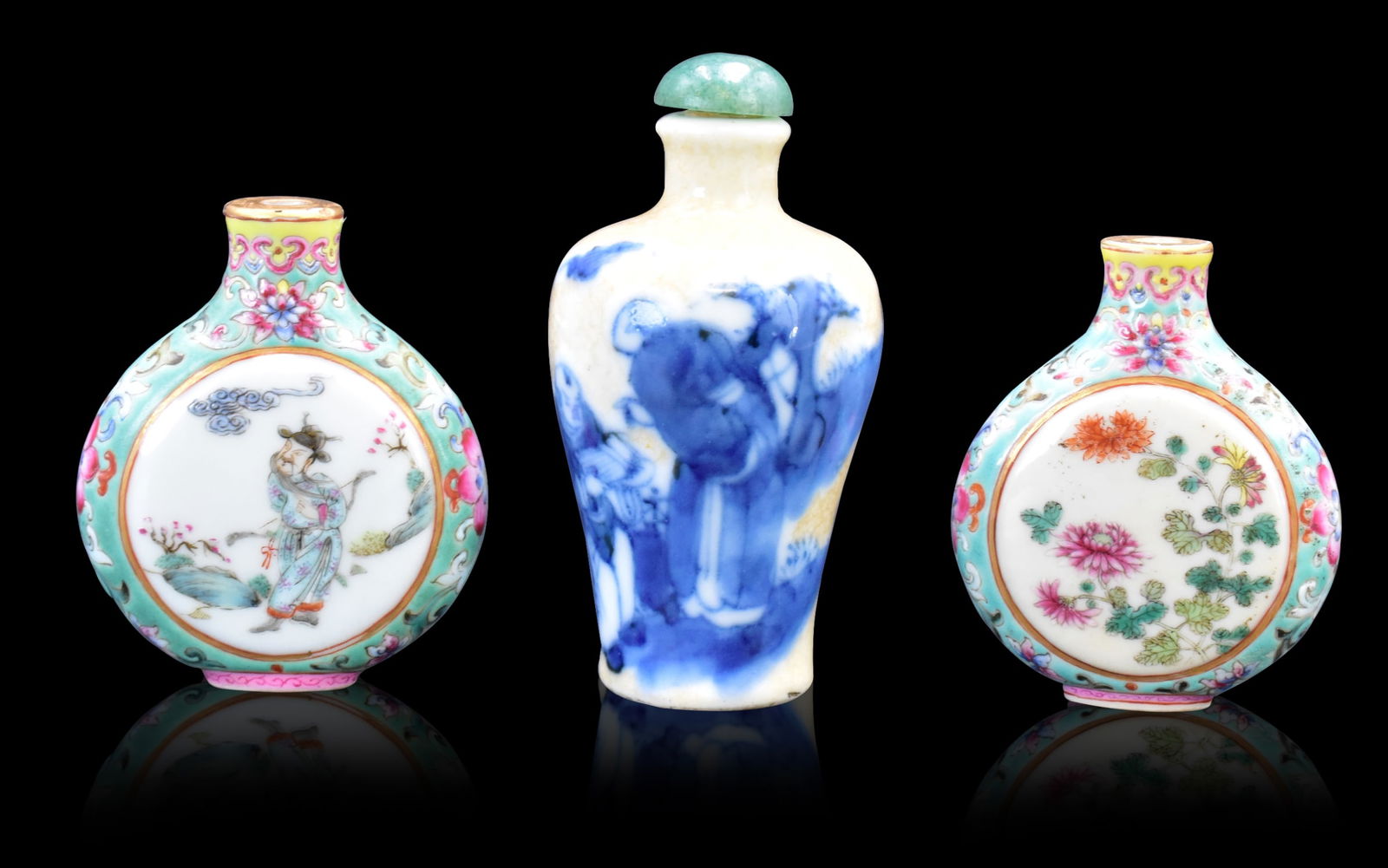 Group of 3 Chinese Snuff Bottle, 18/19th C. (1 of 13)