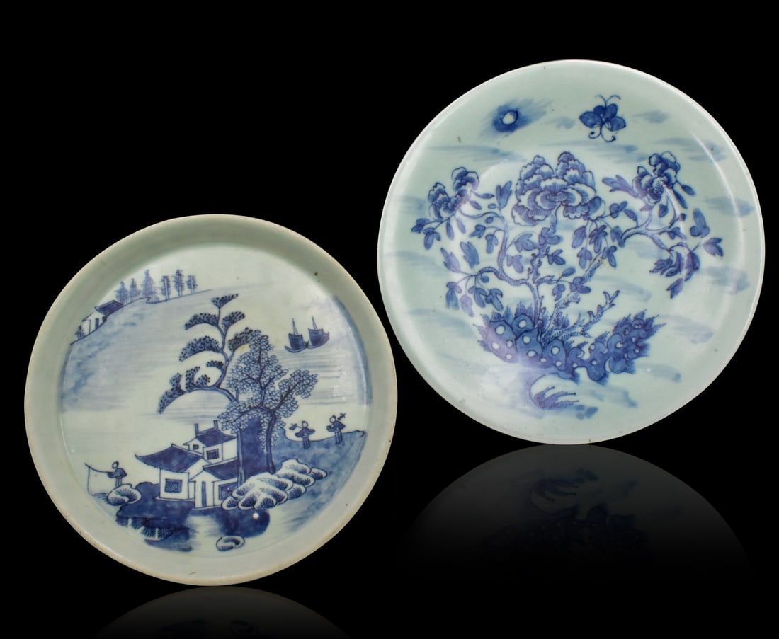 2 Chinese Blue & White Dish, 19th C. (1 of 17)