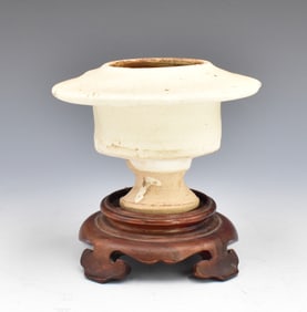 Chinese Cizhou Ware White Glazed Censer,Yuan D.