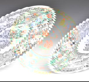 Chinese Famille Verte Floral Dish, Kangxi Period