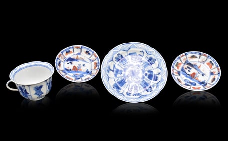 Four Chinese Export Dish & Bowl, 18th C.
