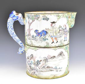 Large Chinese Canton Enameled Mug, 18th C.