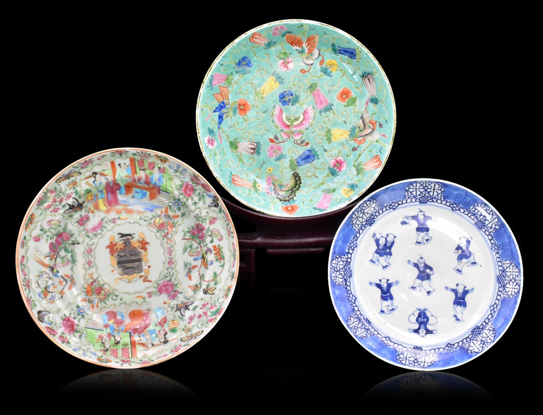 3 Chinese Porcelain Plates, 19th C. (1 of 19)