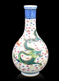 Chinese Famille Rose Dragon Vase, ROC Period