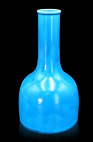 Chinese Peacock Glazed Mallet Vase,Qianlong Period