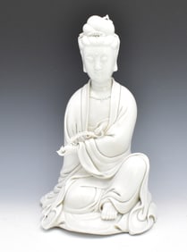 Chinese Blanc De Chine Guanyin Figure, ROC Period