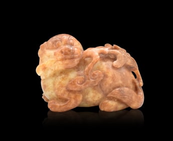 Chinese Jade Carved Foo Lion, Ming Dynasty