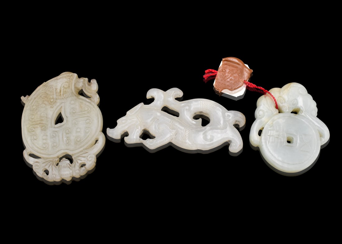 3 Chinese Jade Carved Pendant, Qing Dynasty (1 of 12)