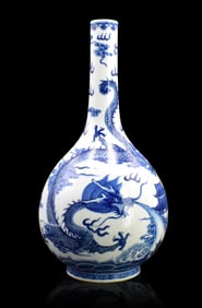 Large Chinese Dragon Globular Vase, 19th C.
