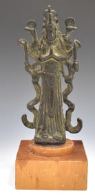 Chinese Bronze Cast Guanyin Figure, Tang Dynasty
