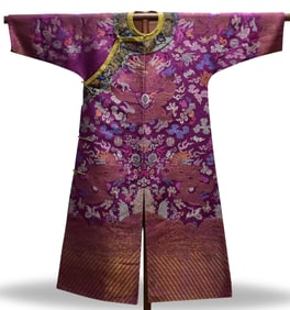 Chinese Silk Dragon Robe, Qing Dynasty