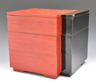Japanese Lacquer Stacking Box