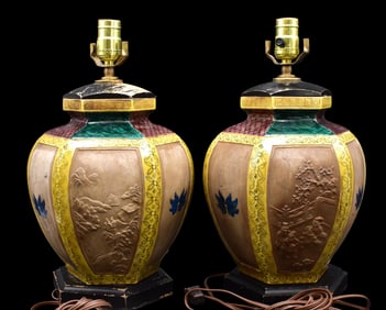 Pair Japanese Ko Katuni Jar ,MAL,Meiji Period