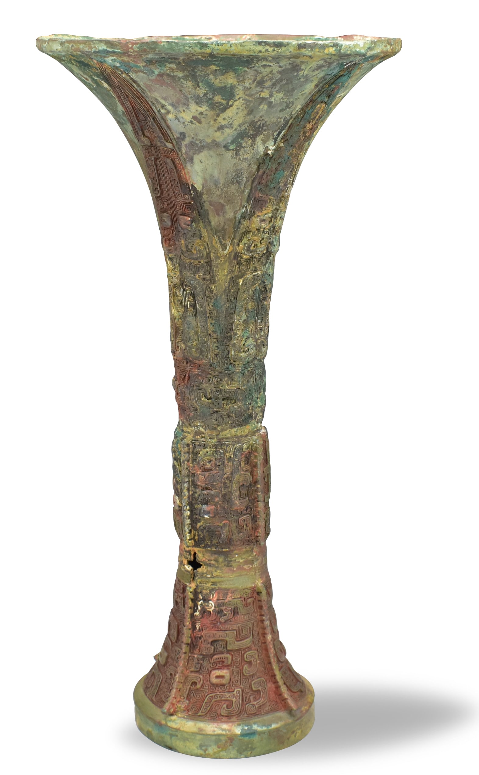 Chinese Inscribed Bronze Ritual Gu Vessel,Shang D.