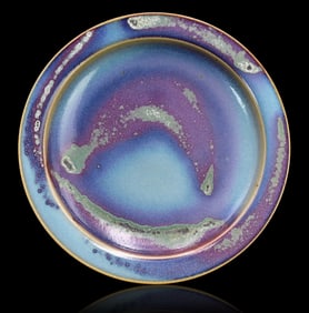 Chinese"Jun"Ware Purple Splash Dish,Jin Dynasty