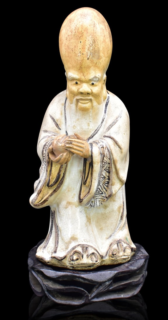 Chinese Cizhou Ware Shou Figure, Yuan Dynasty (1 of 12)