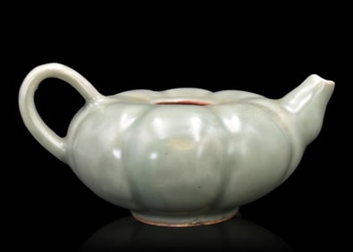 Chinese Longquan Ware Celadon Teapot, Yuan Dynasty